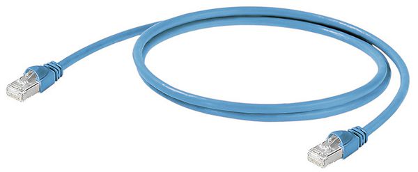 Patchkabel RJ45 Weidmüller SmartMetering, Kat.5e SF/UTP, PVC, blau, 1.5m