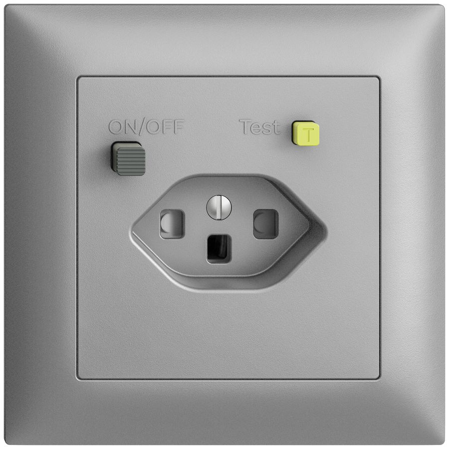 Prise ENC EDIZIOdue T23 FI 30mA FMI, shutter, silver