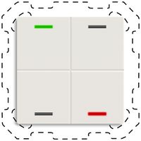Poussoir KNX RGBW INC MDT TAL-60T4011.02S temp 4t/4a blanc mat "neutre"