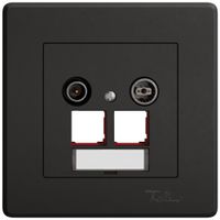 UP-Multimediadose TV-R EDIZIO.liv SNAPFIX® EASYNET f.2×RJ45 S-One 4dB sz