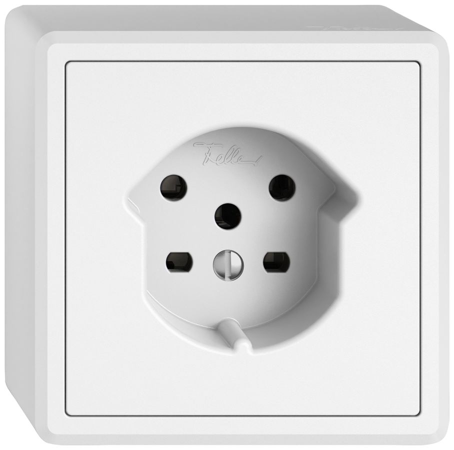 AP-Steckdose EDIZIO.liv SNAPFIX® 1×T15 ws