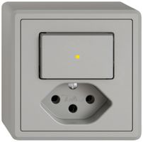 Combinazione AP EDIZIO.liv SNAPFIX® S6L+T13 illuminazione frontale gi grc