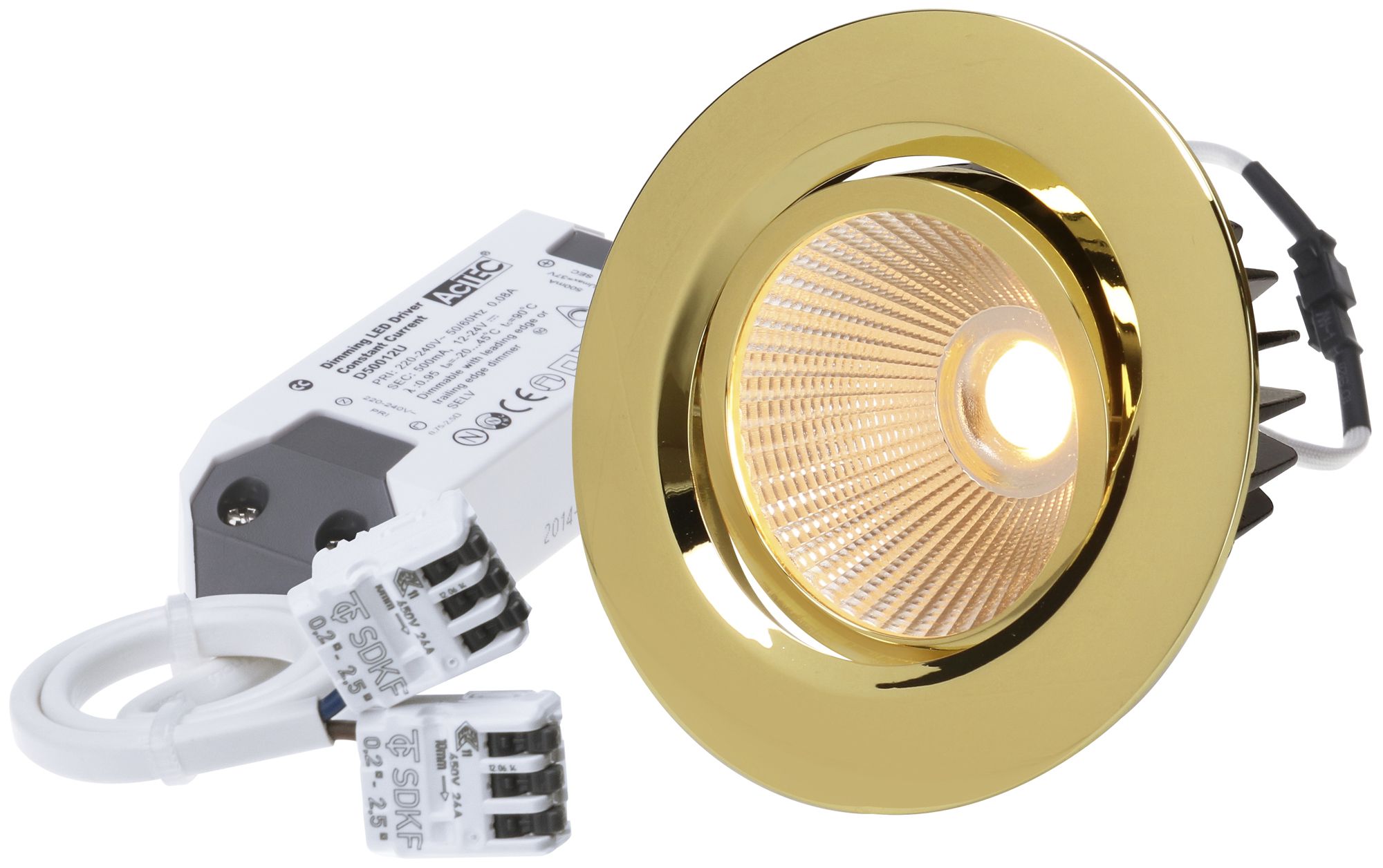 Spot LED INS maxLUCE AXO 10.5W 230V DIM 830lm 927 foro Ø80mm 38° IP44 oro