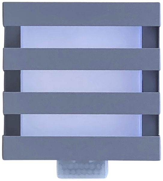 Applique LED Z-Licht PIR Cube L SEN 5.5W 500lm 3000K IP65 115×115mm gris