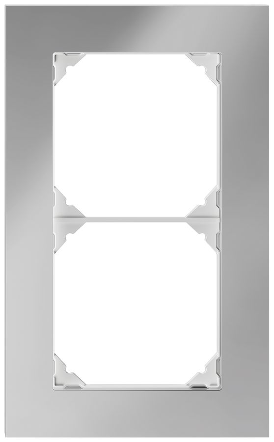 UP-Abdeckrahmen EDIZIO.liv prestige SNAPFIX® 2×1/1×2 154×94mm Cr-po