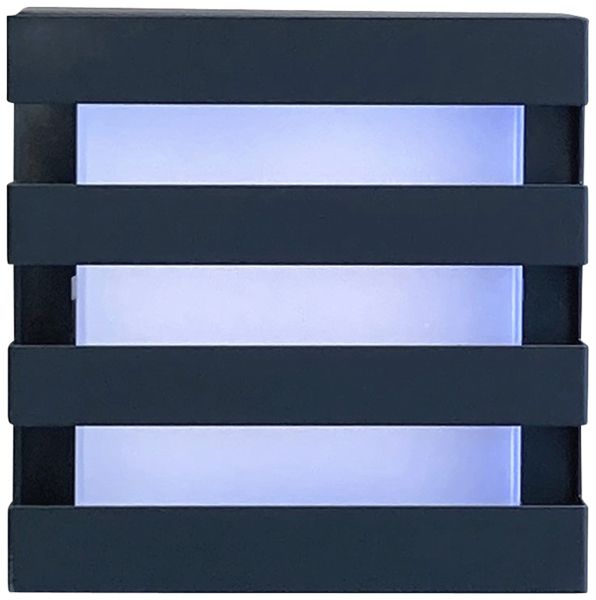 LED-Wandleuchte Z-Licht Cube L 4.5W 500lm 3000K IP65 115×115mm anthrazit