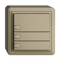 AP-KNX-Taster RGB EDUE, 250mW, m.RGB-LED, 3×Taste, 1×Tastenb., sa