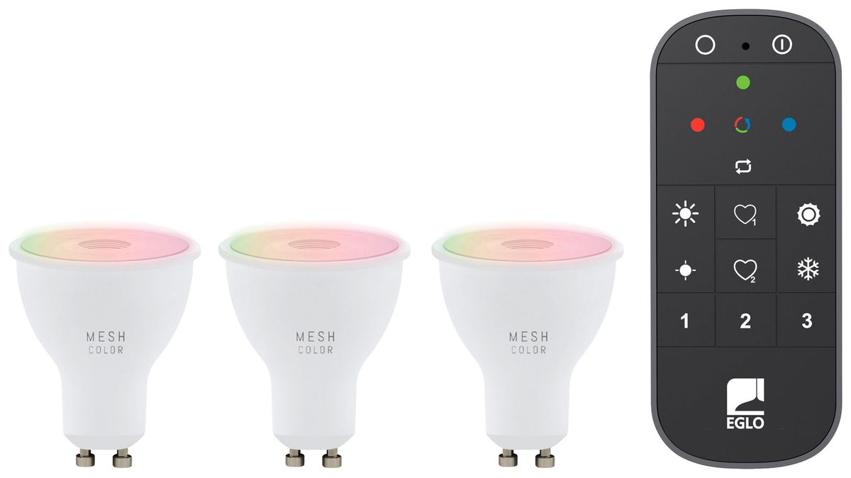LED-Lampen-Set Eglo CONNECT.Z 3×LED-Lampe GU10 4.9W DIM mit Fernbedienung