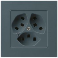 UP-Steckdose Hager kallysto.pro 3×T23 beleuchtet C anthrazit