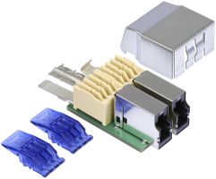 Module de raccordement R&M SPE, 2×LC-Cu classe T1-A, blindé, AWG22…26, MICE1