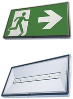 LED-Notleuchte A30A, 4W, Einzelbatterie 1h, IP66, Wand-Deckenmont. 4 Piktogramme