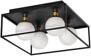 Plafonnier/applique LEDVANCE DECOR SQUAREPLATE G9 4×28W IP44 350×350mm noir