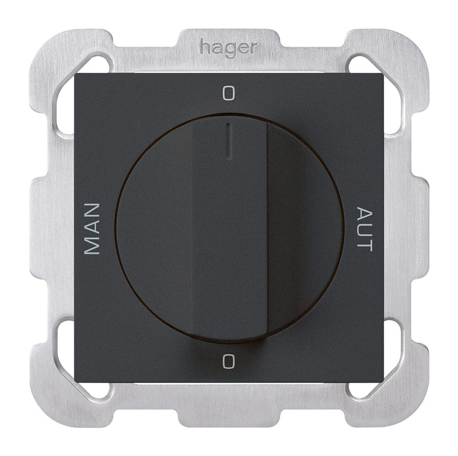 Interruttore rotativo INC 0-Hand-0-Aut. kallysto 2/1L nero con manopola