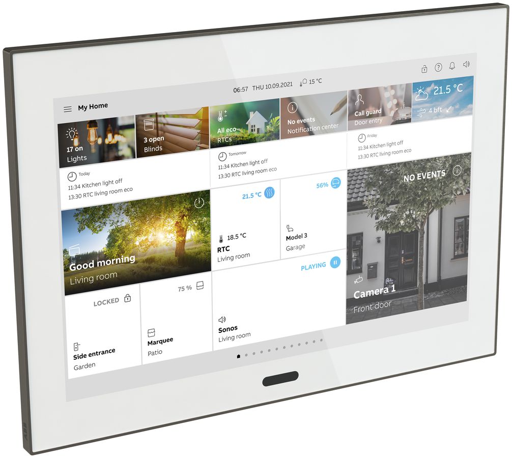 Touchpanel 10" ABB-SmartTouch, KNX/free@home/ABB-Welcome, weiss/Schwarzstahl