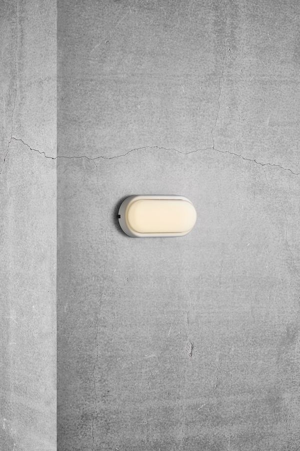 LED-Decken-/Wandleuc.Nordlux Cuba Bright Oval 14W 1600lm 3000K IP54 205×100mm ws