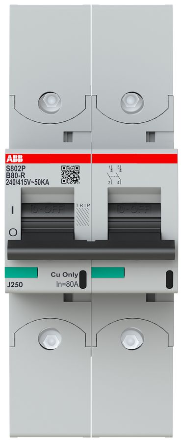 Leitungsschutzschalter ABB S802P-B80-R 2P 400V B-80A 50kA 3TE