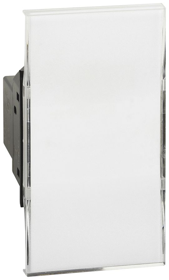 Taster Living Now 2-module 230V mit Namenschild und LED-Beleuchtung