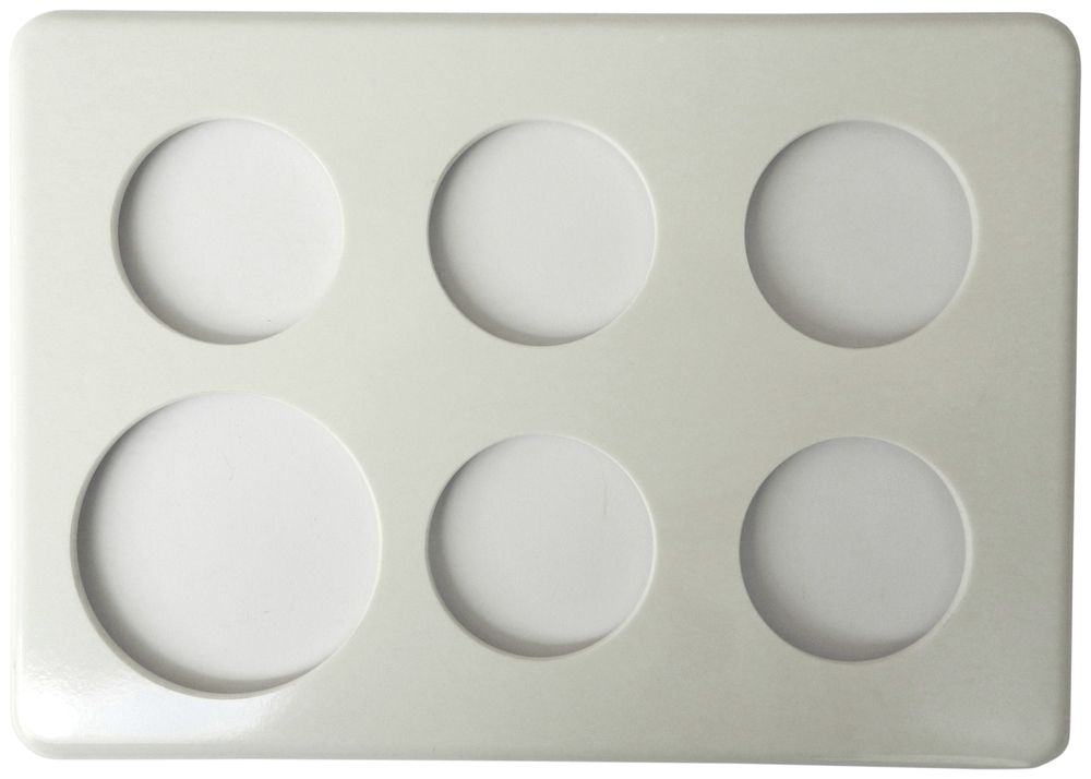 Abdeckplatte 2×3 146×206mm weiss Bohrungen: 43-43-43-43-43-58