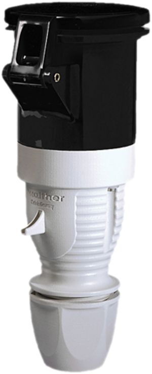 Kupplung CEEtyp 5L 63A 7h IP44 mit Kabelverschraubung