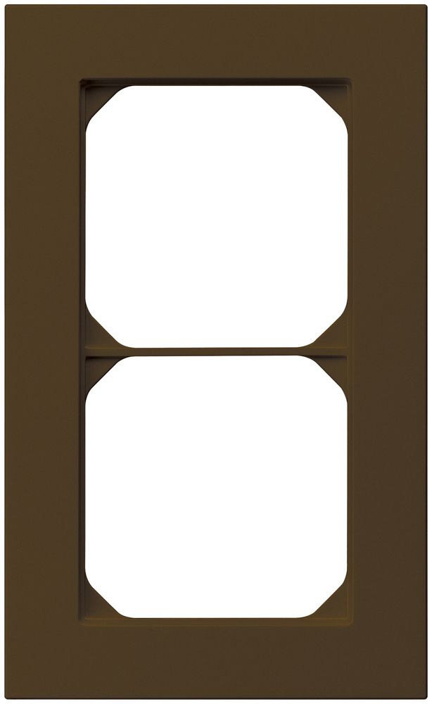 UP-Abdeckrahmen kallysto.pro 2×1 braun 94×154mm