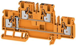 Mehrstock-Reihenklemme Weidmüller A2T PUSH IN 4mm² 2 Etagen orange