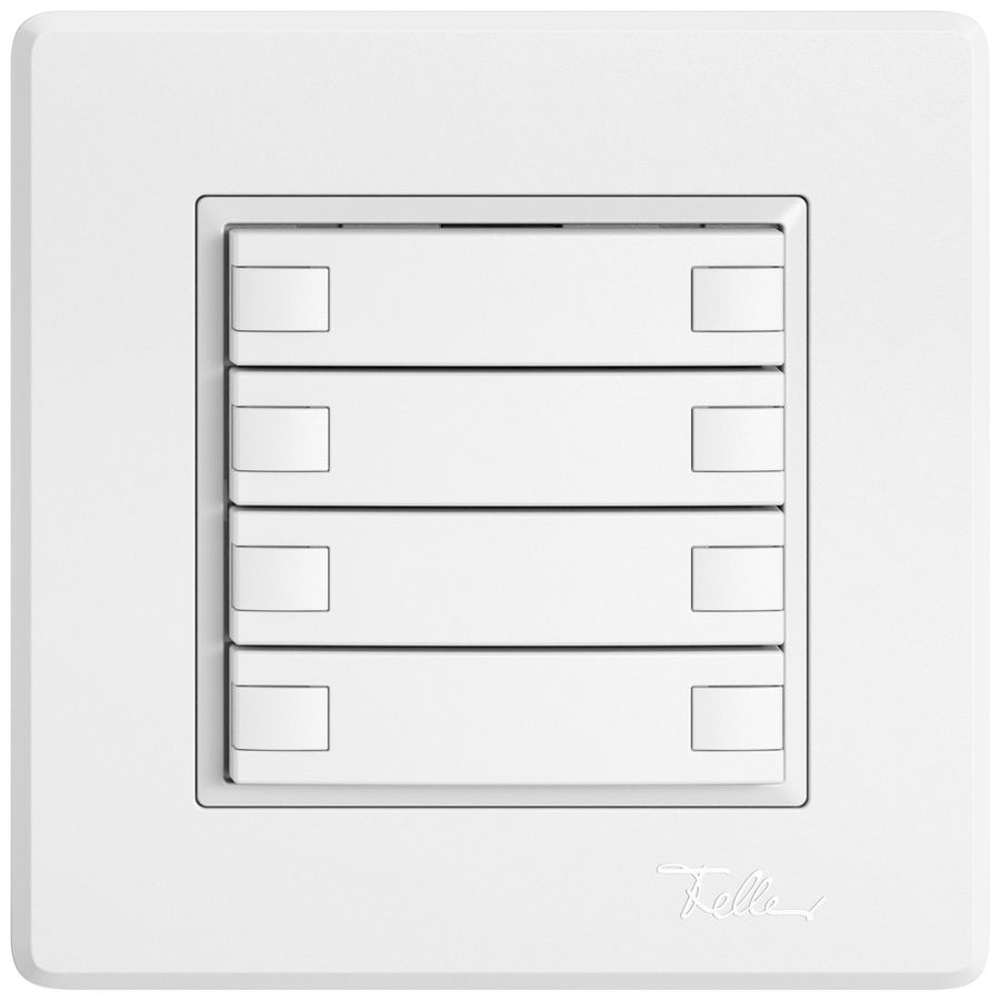 Poussoir KNX RGB ENC EDIZIO.liv SNAPFIX® capteur temp.s.LED 4× comm.2T bc