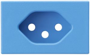 Frontplatte zu FLF-Steckdose Hager 1×Typ 23 Z blau