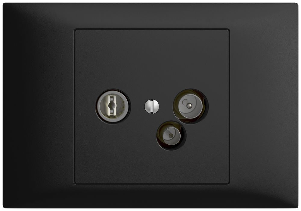 EB-Datendose TV-R DD11 5…65MHz EDIZIOdue schwarz