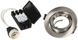 EB-Spot MAX HAURI maxLUCE GU10 Loch-Ø80mm mit Spannfedern chrom