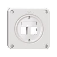 Kit de montage Feller freenet, pour sortie droite, double, blanc