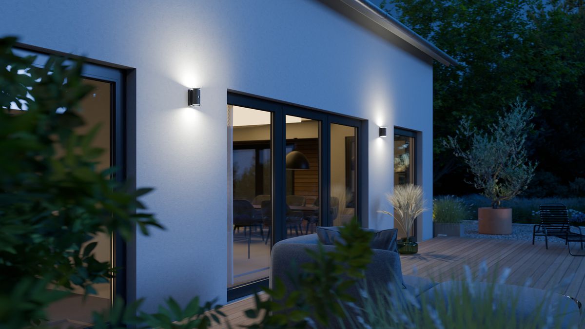 Applique LED Steinel L 940 C GU10 2×14.5W 1240lm 3000K IP44 Ø70×160 anthracite