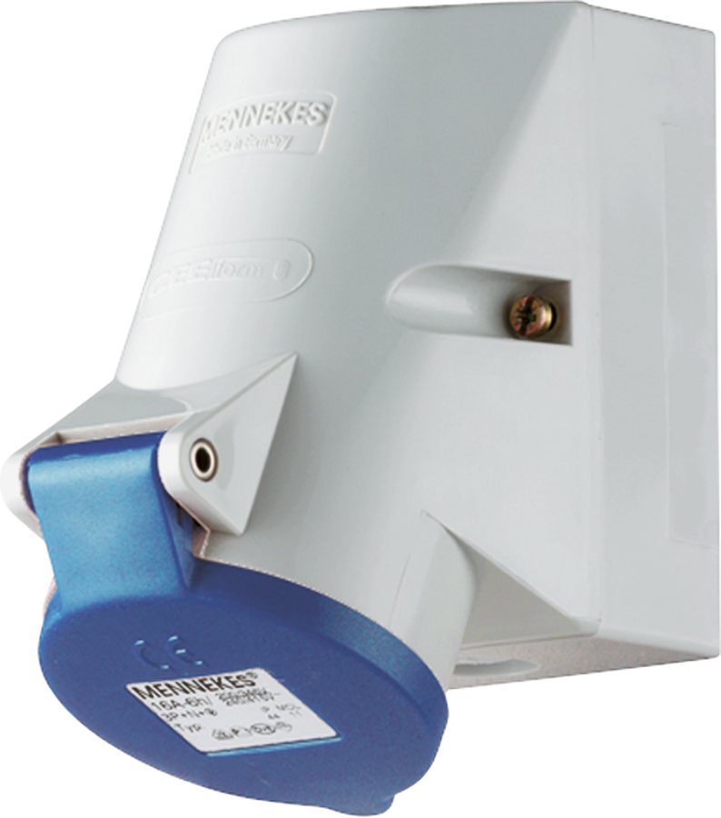 Presa murale AP CEE 16A 3P 6h 230V blu TwinContact Mennekes