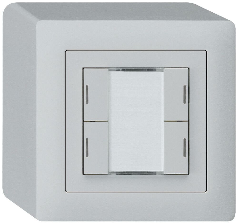 AP-Taster kallysto KNX 4×hellgrau RGB LED s/e-link