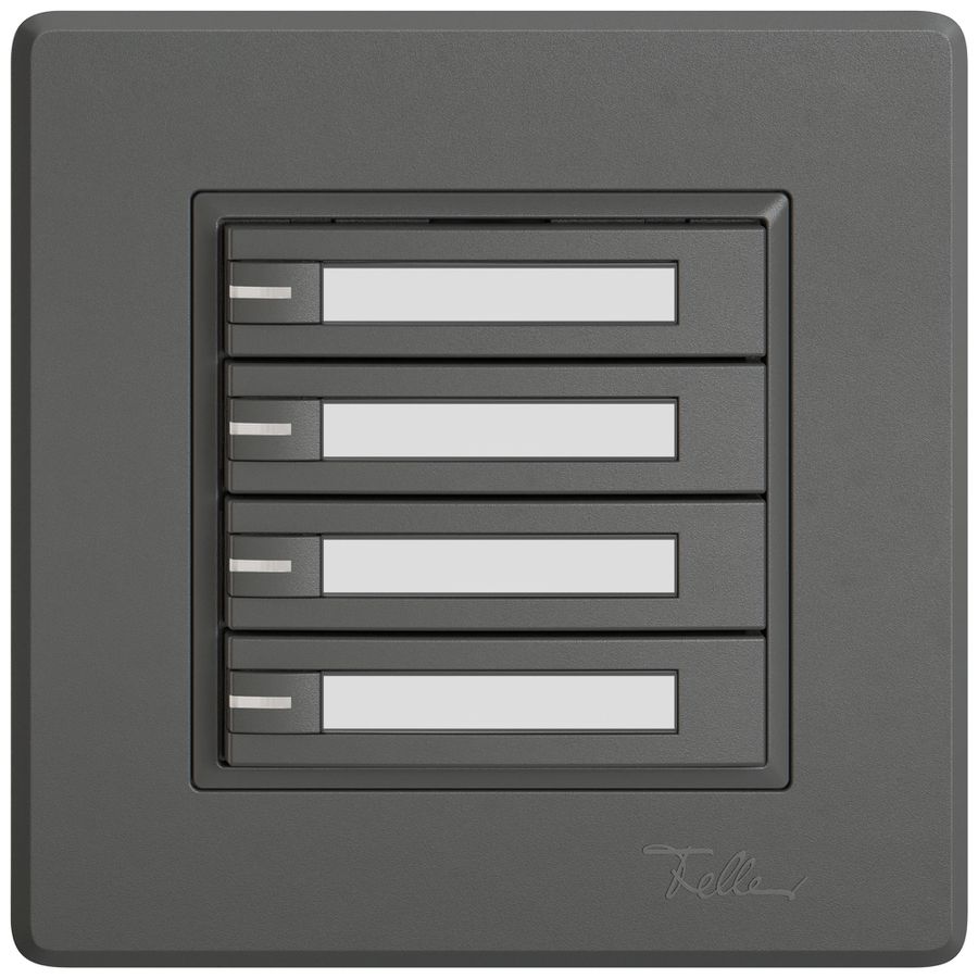 Poussoir KNX RGB ENC EDIZIO.liv SNAPFIX® capteur temp.RGB-LED étiqu.4×com.1T grf