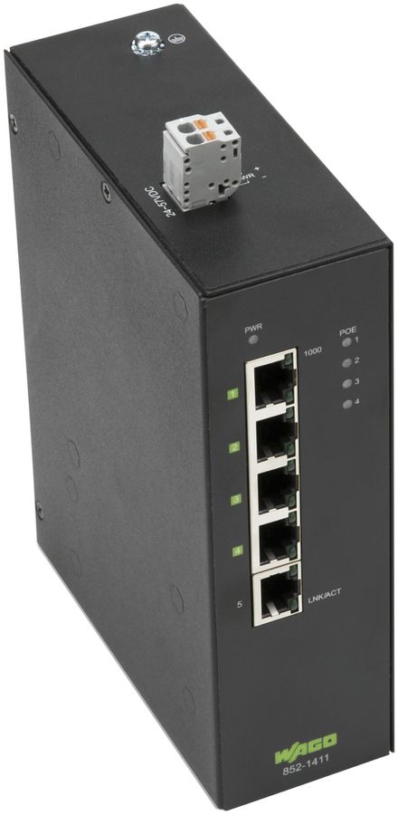 Switch WAGO Eco Switch Industrial 5×1000BASE-T, mit PoE