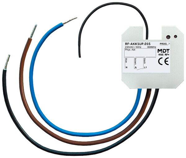 Attuatore-commutatore KNX RF+ INS MDT RF-AKK1UP.01S 1-can 10A 230VAC