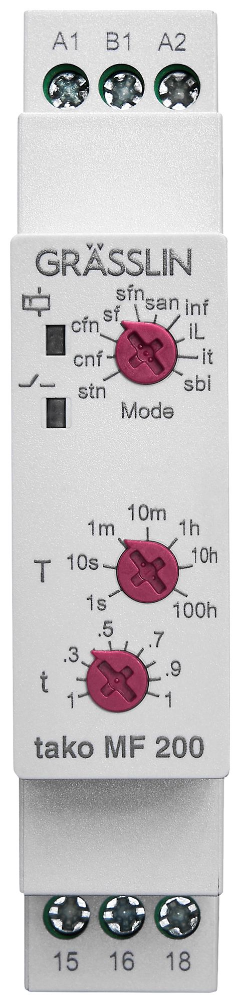 REG-Zeitrelais ELBRO tako MF 200 0.1s…100h 12…230V 0.01A