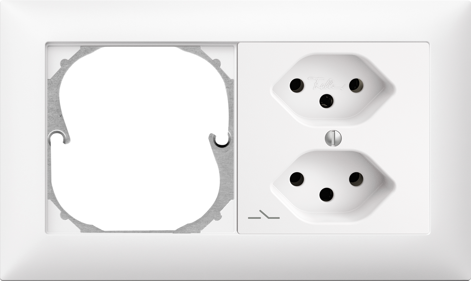 UP-Kombination Edue 1x2, Leerplatz + 2xT13 1S ws