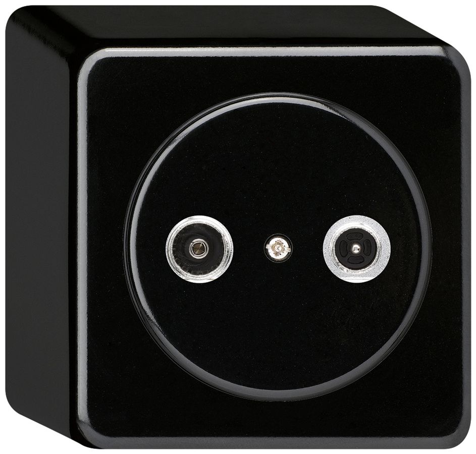 AP-Antennendose basico TV-R 4dB 2GHz schwarz