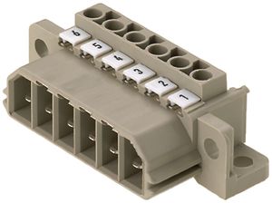 Stiftstecker Weidmüller STV S 7 SS Flansch 7mm 7L versilbert grau