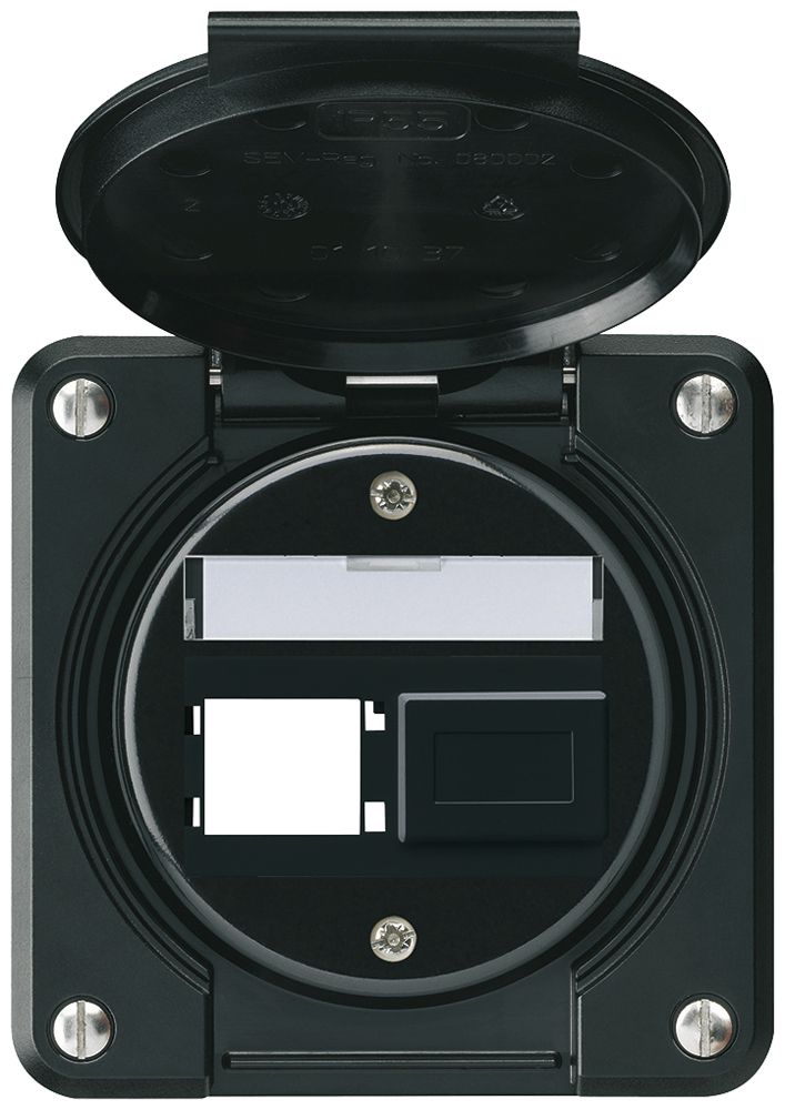 Kit de montage robusto IP55 sortie frontale pour 2×R&M noir