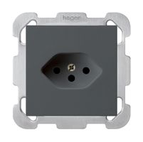 UP-Steckdose kallysto T13 anthrazit mit Befestigungsplatte