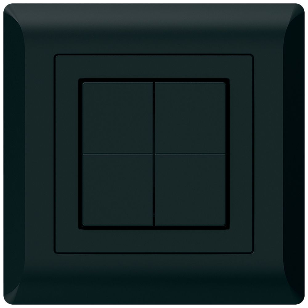 Funktaster Friends of Hue KLI, 4×, 92×92mm, schwarz