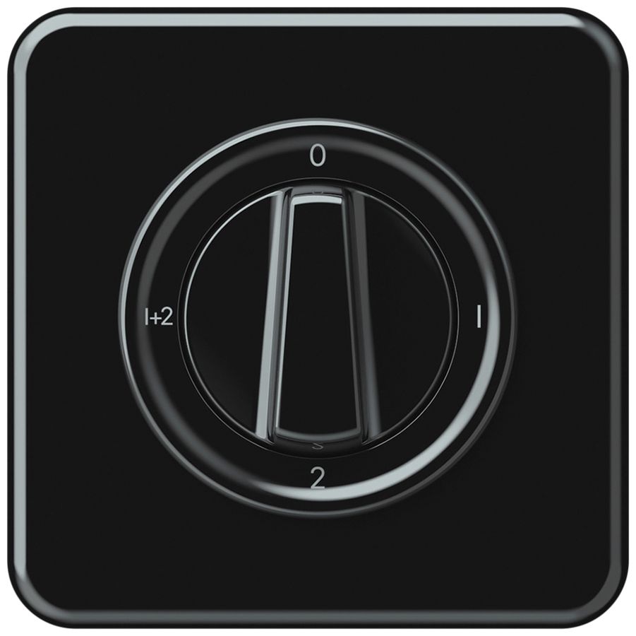 UP-Drehschalter origin Serienschalter 1/1L 16A 250V 0-1-2-1+2 92×92mm schwarz