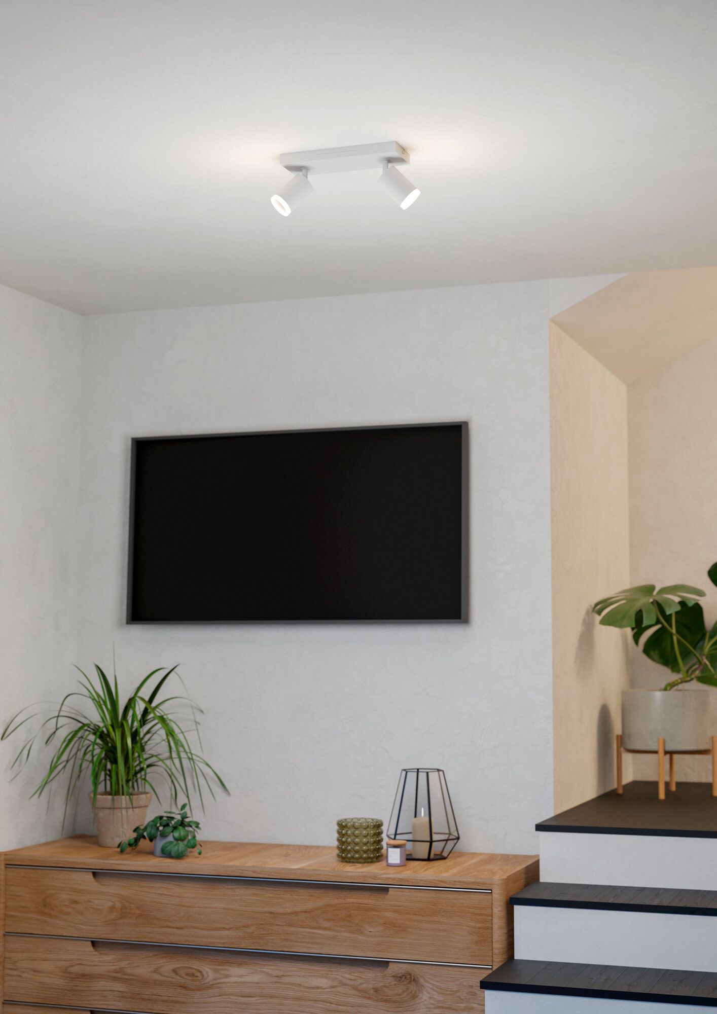 Spot LED Eglo MELITELLO-Z 10W 0…1100lm 2700…6500K WB REG Ø80×250×105mm bianco