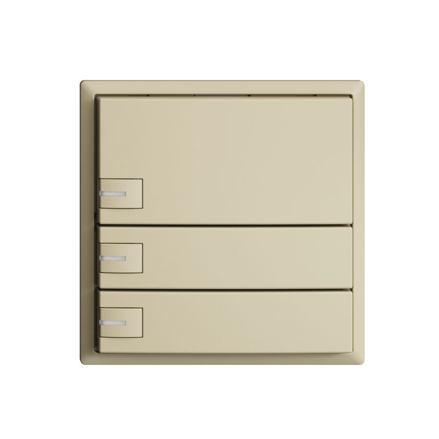 Poussoir KNX RGB EDUE, 250mW, a.LED RGB, 3×poussoir, comm.1×touche, van