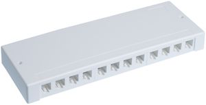 Kompaktgehäuse R&M DA CU/FO 3×4×RJ45 Kat.6A/LC-Duplex "spezial" weiss