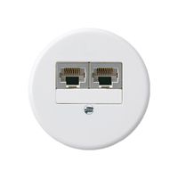 Einsatz zu UP-Dose basico 2×RJ45s getrennt UKV weiss
