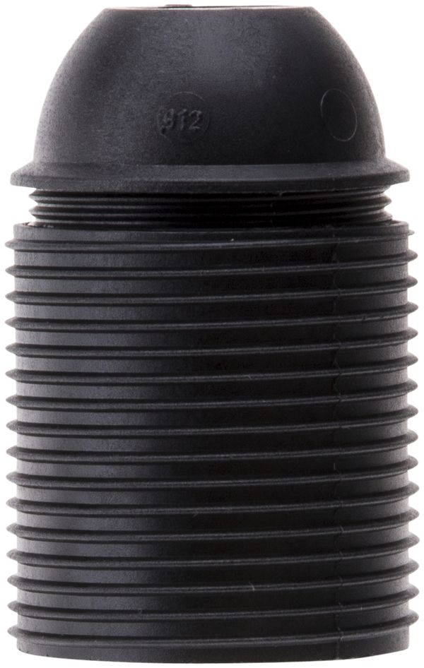 Fassung E27 Kunststoff M10 schwarz mit Aussengewinde, Vossloh