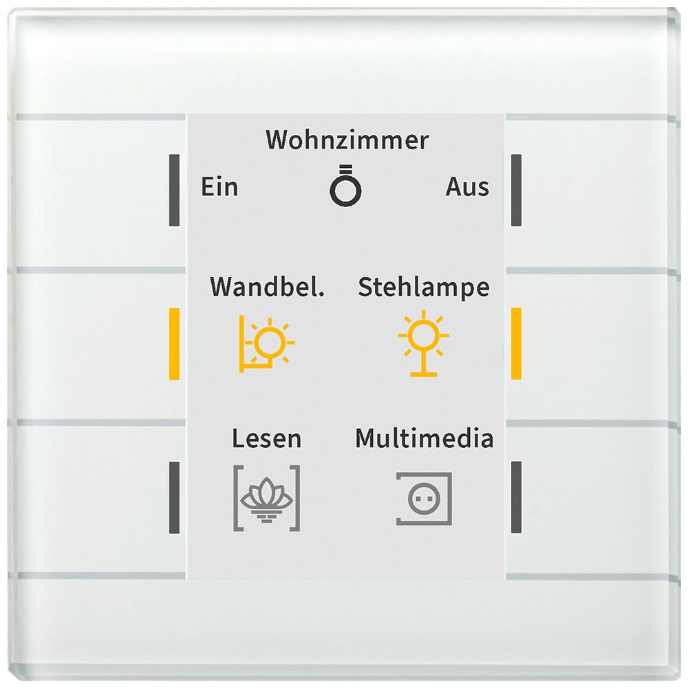 Appareil de contrôle KNX ENC MDT BE-GT20W.02 6t/6a écran verre blanc